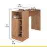 Bancada Gourmet para Cozinha Americana com 1 Porta 136 x 92 Cm Nicho Adega MDP Canelato - ClickLar - 3