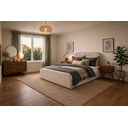 Ver imagem 2 de Cama Casal Valentina 1.40m Estofada Confortável e Sofisticada Tecido Premium