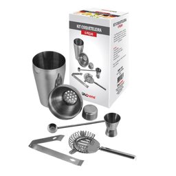 Kit Bar 5pçs Coqueteleira Profissional Aço Inox 550ml Caipirinha - 2
