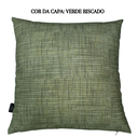 Ver imagem 3 de Kit 4 Capas de Almofada Impermeável Estampa Digital 100% Algodão Flores Salmão Verde Riscado 43cmx43