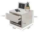 Ver imagem 3 de Kit 2 Mesas de Cabeceira Suspensa Mudo 30cm com Gaveta Superior e Nicho Mdf 15mm Branco