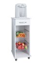 Ver imagem 1 de Fruteira Regia com 2 Cestos e 1 Gaveta Branco Brilho - Móveis Fiorello