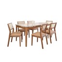 Ver imagem 1 de Conjunto de Sala de Jantar Baobá com 6 Cadeiras Bella e Mesa 1,80m Madeira Tauari Off White -
