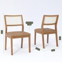 Ver imagem 4 de Conjunto de Sala de Jantar Baobá com 6 Cadeiras Bella e Mesa 1,80m Madeira Tauari Off White -