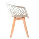 Ver imagem 4 de Kit 4 Cadeiras Para Mesa De Jantar Cozinha Sala Web Wood Madeira Branca