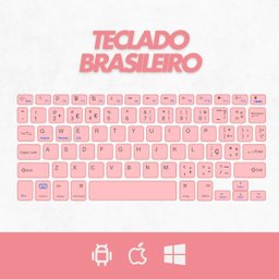 Teclado sem Fio Bluetooth Recarregável com Mouse - Rosa - 2