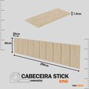 Ver imagem 3 de Kit 10 Placas Cabeceira Modular Estofada Autocolante King - Bege