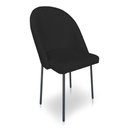 Ver imagem 3 de Kit 6 Cadeiras Poltrona de Jantar Ariel Suede Pés de Ferro Preto - Pallazio