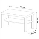 Ver imagem 3 de Mesa de Centro para Sala 80 Cm 4565 Carvalho Off White Arly