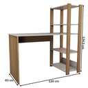 Ver imagem 5 de Mesa Escrivaninha Home Office 3 Prateleiras Off White/carvalho - Panorama Móveis