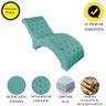 Recamier Divã Espreguiçadeira para Sala e Cliníca Liz Suede Azul Tiffany - 5