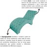 Recamier Divã Espreguiçadeira para Sala e Cliníca Liz Suede Azul Tiffany - 4