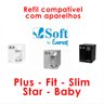 Refil Quality Filtros Soft Everest baby Fit Slim Star e Plus - Branco - 2