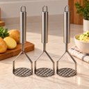 Ver imagem 1 de Kit 3 Amassador de Batata Inox Manual 26cm Pro Chefline 3054