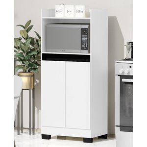Balcão Jet 2 Portas Branco/Preto - Móveis Primus