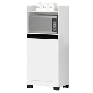 Balcão Jet 2 Portas Branco/preto - Móveis Primus