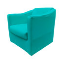 Ver imagem 1 de Poltrona Decorativa Tilla Suede Azul Turquesa - Leal Decorados