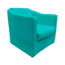 Ver imagem 3 de Poltrona Decorativa Tilla Suede Azul Turquesa - Leal Decorados