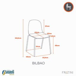 Kit 4 Cadeiras Design Bilbao Várias Cores - Fratini - 6