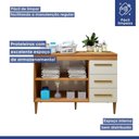 Ver imagem 5 de Lavanderia Modulada Petrópolis Balcão 2 Portas 3 Gavetas - Kaiki Móveis Nature/off White