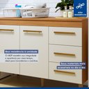 Ver imagem 6 de Lavanderia Modulada Petrópolis Balcão 2 Portas 3 Gavetas - Kaiki Móveis Nature/off White