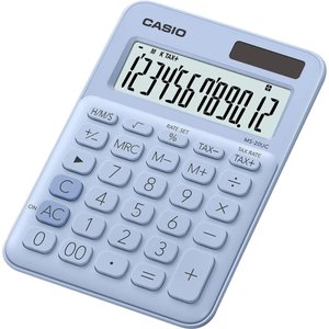 Calculadora de Mesa Casio Ms20uc 12 Dígitos Azul Claro