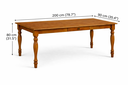 Ver imagem 5 de Mesa de Jantar ou Cozinha 200cm em Madeira Maciça com Gaveta e Pés Torneados – Made Wood