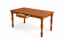 Ver imagem 3 de Mesa de Jantar ou Cozinha 200cm em Madeira Maciça com Gaveta e Pés Torneados – Made Wood