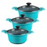 Jogo Panela Azul Antiaderente Cerâmica Javali AA 26 a 30 - 1