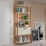 Estante Para Sala C/ Prateleiras Off White Freijó 100% MDF - 1