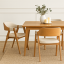 Ver imagem 5 de Conjunto Mesa de Jantar Aracajú com 6 Cadeiras Jantar Verona:linho Bege