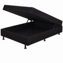 Ver imagem 2 de Cama Box Casal Conjugada c/ Baú 138x188 Udine Preto