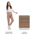 Ver imagem 5 de Balcão Madesa Stella 60 cm 3 Gavetas Branco/Rustic