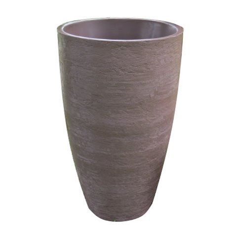 Vaso Planta 80x50 Oval Moderno Polietileno - MARROM CHOCOLATE 020