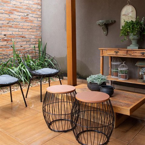 Kit 2 Gardens Retrô Preto