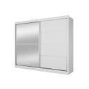 Ver imagem 2 de Guarda Roupa Casal com Espelho 2 Portas 4 Gavetas - Verona-branco Acetinado - Made Marcs