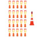 Ver imagem 1 de Sinalizador Solar Viario Kit 20 Uni Cone Obra Luz Led Sinalizaçao Automatica Segurança Estrada Rodov