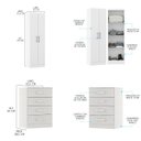 Ver imagem 3 de Kit Armário Prateleira com Cômoda Pequena Mdp Branco 3000 Menu
