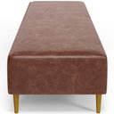 Ver imagem 6 de Kit 02 Puffs Decorativo Sala de Estar Bali W01 Pés Palito 170x60cm Couríssimo Marrom - Lyam Decor