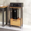 Ver imagem 4 de Mesa Auxiliar para Escritório 01 Gaveta Industrial Batel D03 Freijó Preto Fosco - Lyam Decor