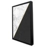 Quadro Decorativo Caixa Geométrico Mármore Black e White TaColado Moldura Caixa 3cm Preta com Vidro  - 2