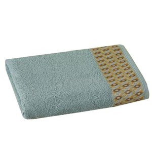 Toalha de Banho Barra Geometrica Naomi Lmpeter 75cm X 130cm Verde Indigo