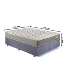 Ver imagem 2 de Base Box Baú Bipartido Casal 138x188 Suede Cinza com Colchão Ecoline D40 Espuma