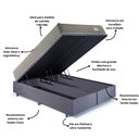 Ver imagem 7 de Base Box Baú Bipartido Casal 138x188 Suede Cinza com Colchão Ecoline D40 Espuma