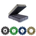 Ver imagem 6 de Base Box Baú Bipartido Casal 138x188 Suede Cinza com Colchão Ecoline D40 Espuma