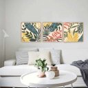 Ver imagem 1 de Quadro Composição Estampa Moldura Bege 3X 80X80Cm