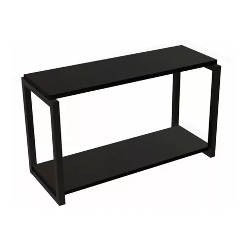 Nicho Decorativo 2 Prateleiras Preto 60x20 Design Industrial