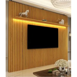 Painel para Tv 70 Polegadas 2.30m Ripado com Led Nobre Naturale - Gelius Móveis