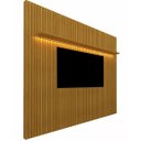 Ver imagem 2 de Painel para Tv 70 Polegadas 2.30m Ripado com Led Nobre Naturale - Gelius Móveis