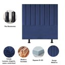 Ver imagem 4 de Cabeceira Cama Casal Queen Size 160 Cm Luna Veludo e Frame Cor:azul Marinho
